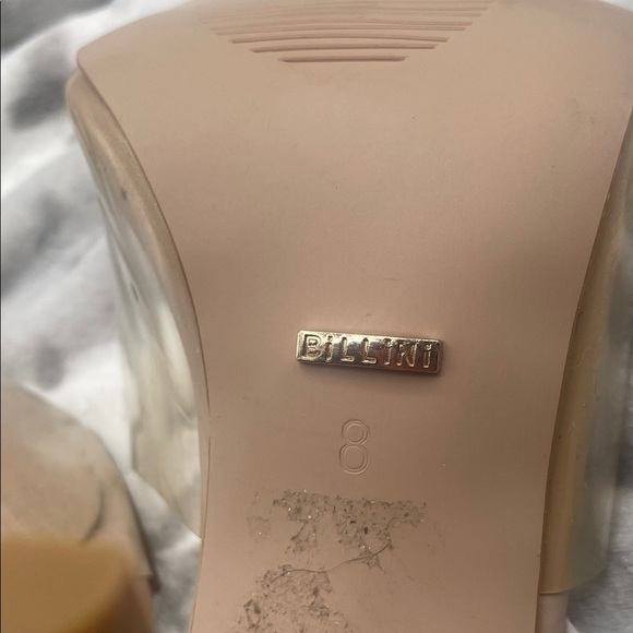 Bellini Perri Stiletto Heels - Nude Heels with Transparent Strap, slip on size 8 - Picture 3 of 8